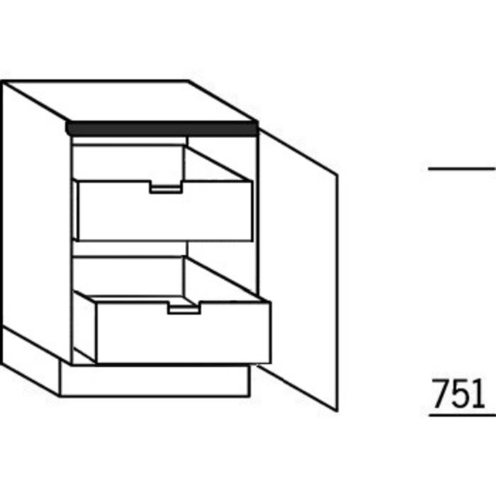 HÄCKER Systemat Onderkast met binnenkorven met afstandhouders