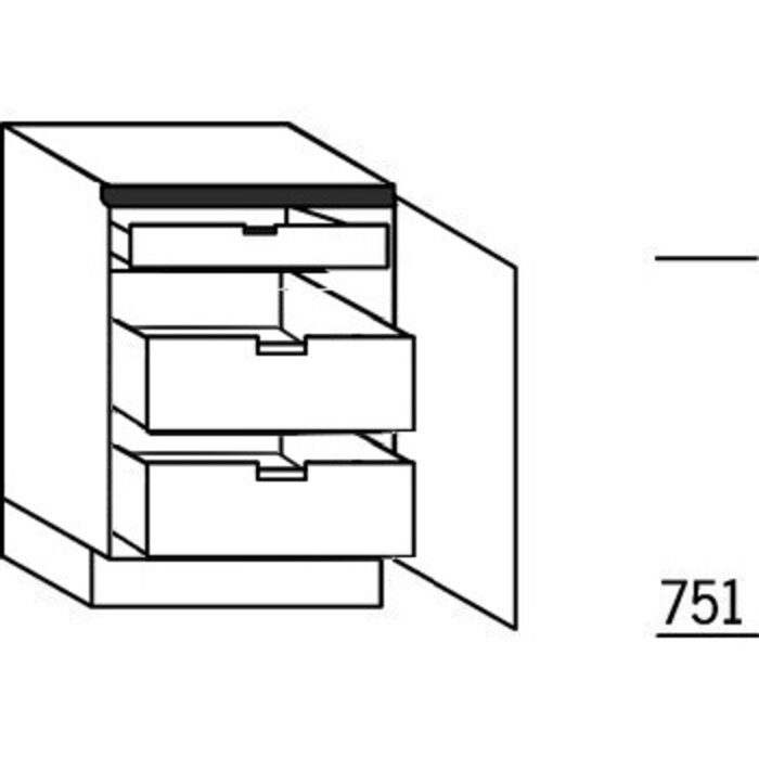 HÄCKER Systemat Onderkast met binnenlade en binnenkorven met afstandhouders