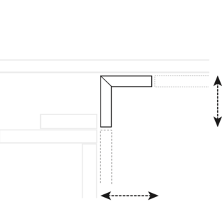 Hoekpasstuk op maat – verbreding