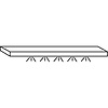 Regaalplank van 2,5 cm hoog met verlichting