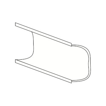 HÄCKER Systemat Horizontale greeplijst C-model, prijs per 10 cm lengte (op maat gezaagd)