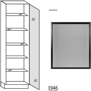 Systemat 'met greep' Hoge kast met glasdeur