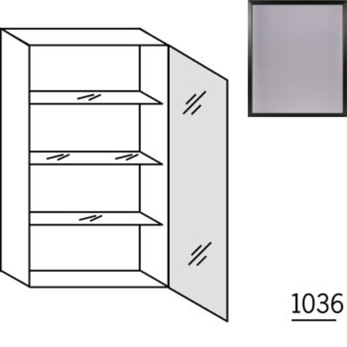 HÄCKER Systemat Bovenkast met glasdeur