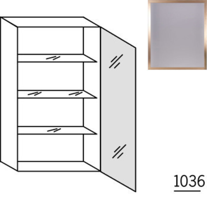 HÄCKER Systemat Bovenkast met glasdeur