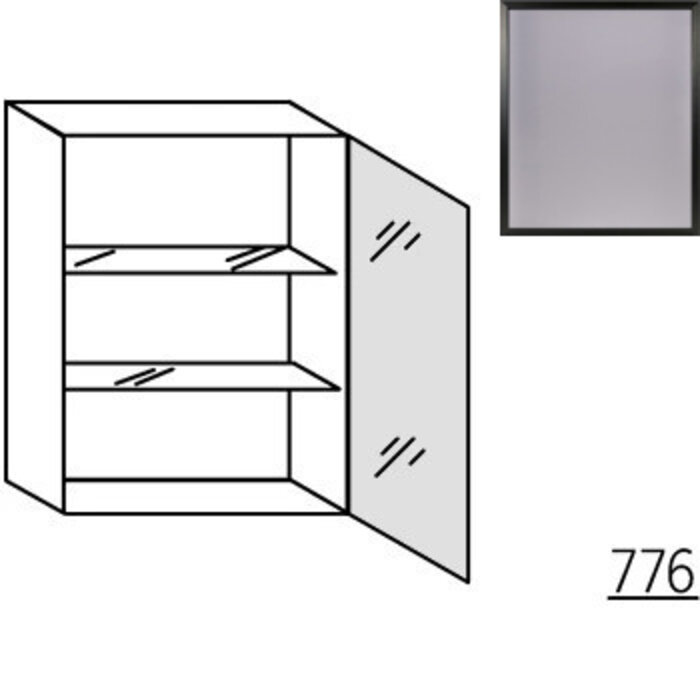 HÄCKER Systemat Bovenkast met glasdeur