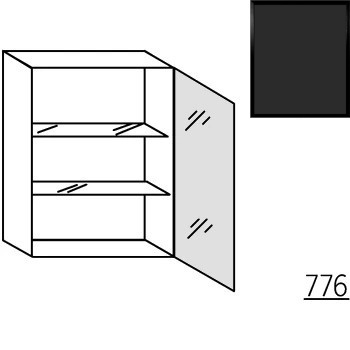 Systemat 'met greep' Bovenkast met glasdeur