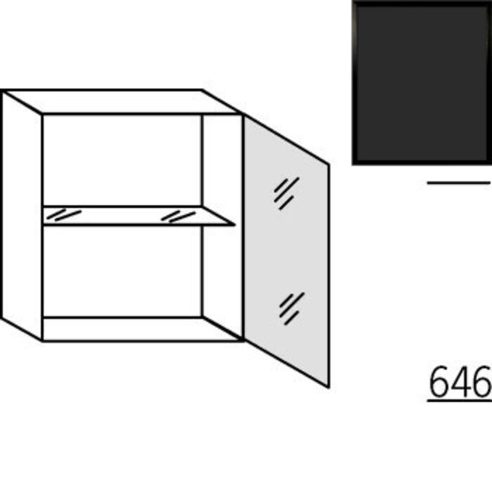 HÄCKER Systemat Bovenkast met glasdeur