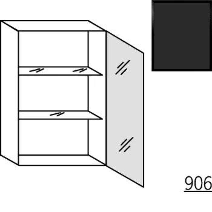 HÄCKER Systemat Bovenkast met glasdeur