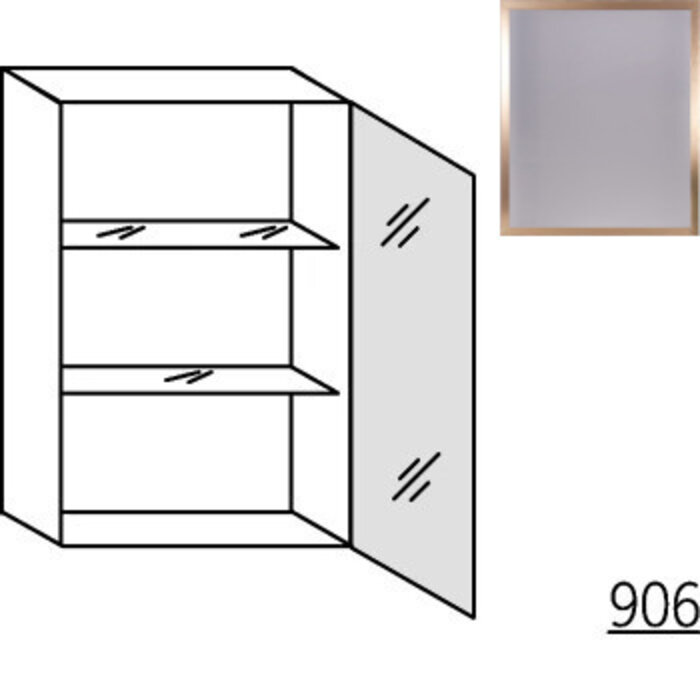 HÄCKER Systemat Bovenkast met glasdeur