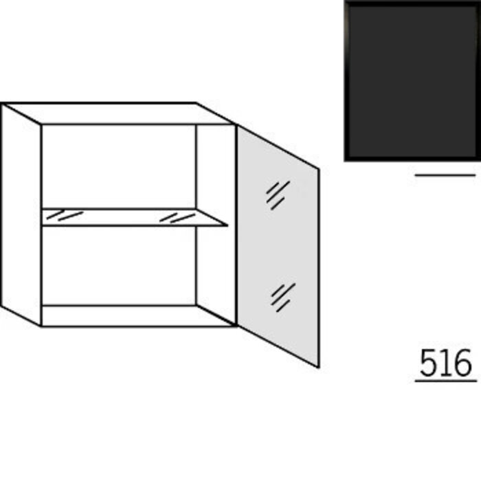 HÄCKER Systemat Bovenkast met glasdeur