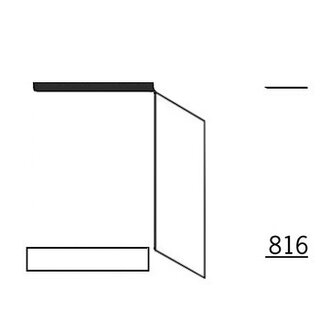Prog. greeploos Front voor op een onderbouw koeler of vriezer - hoogte 84,5 cm
