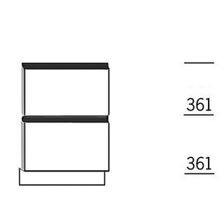 Systemat 'greeploos' Frontset vaatwasser - hoogte 78 cm