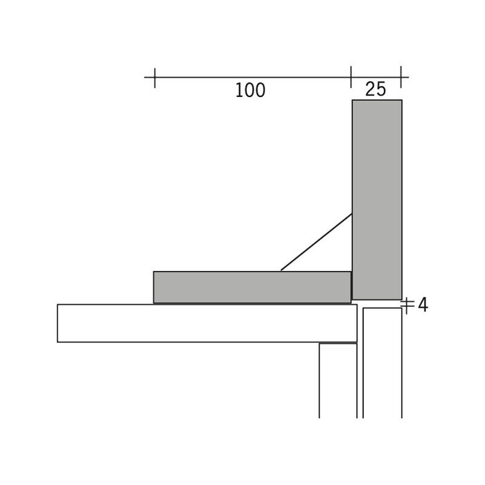 HÄCKER Systemat Plafondafsluitplint UV-lak (LMD-LD)
