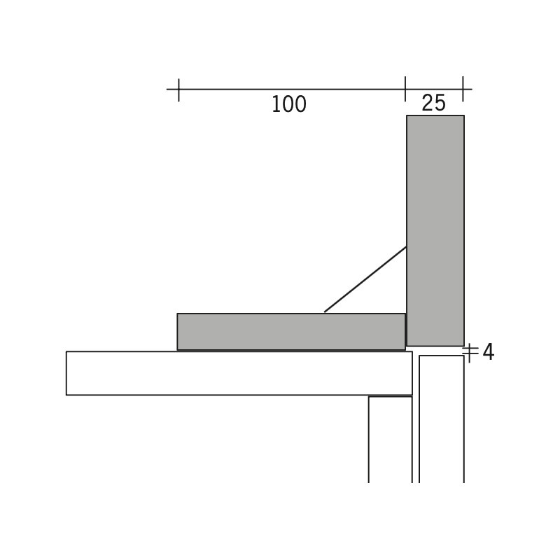 HÄCKER Systemat Plafondafsluitplint UV-lak (LMD)