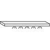 Wandplank van 2,5 cm met LED verlichting - echthout fijnfineer (FE)