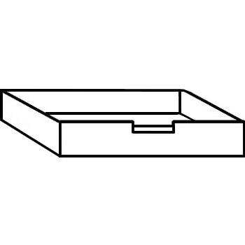 Interne lade voor een kast met draaideur