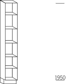 Open hoge kast kunststof (KU) – 195 cm