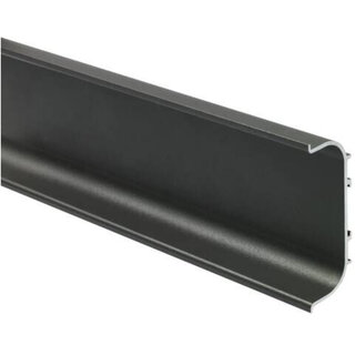 Greeploos Greeplijst zwart mat