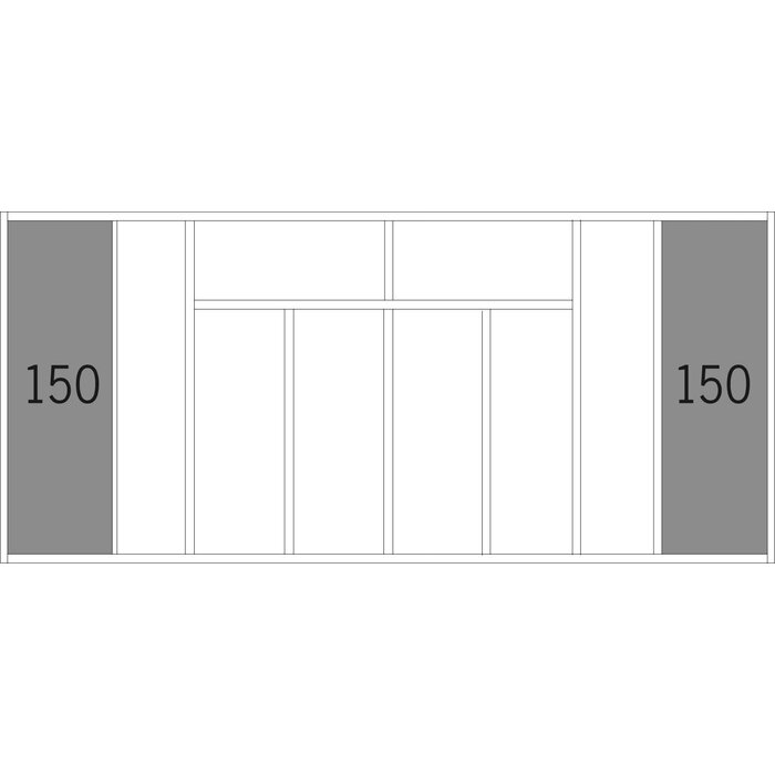 HÄCKER Systemat Bestekindeling eiken natuur