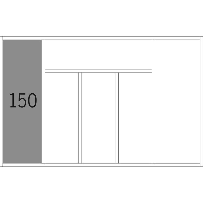 HÄCKER Systemat Bestekindeling essenhout donkergrijs