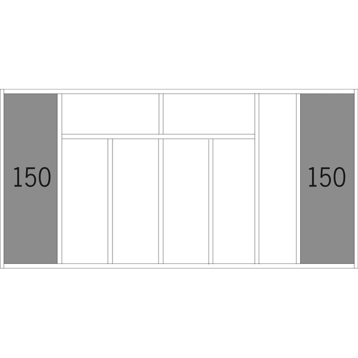 HÄCKER Systemat Bestekindeling essenhout donkergrijs