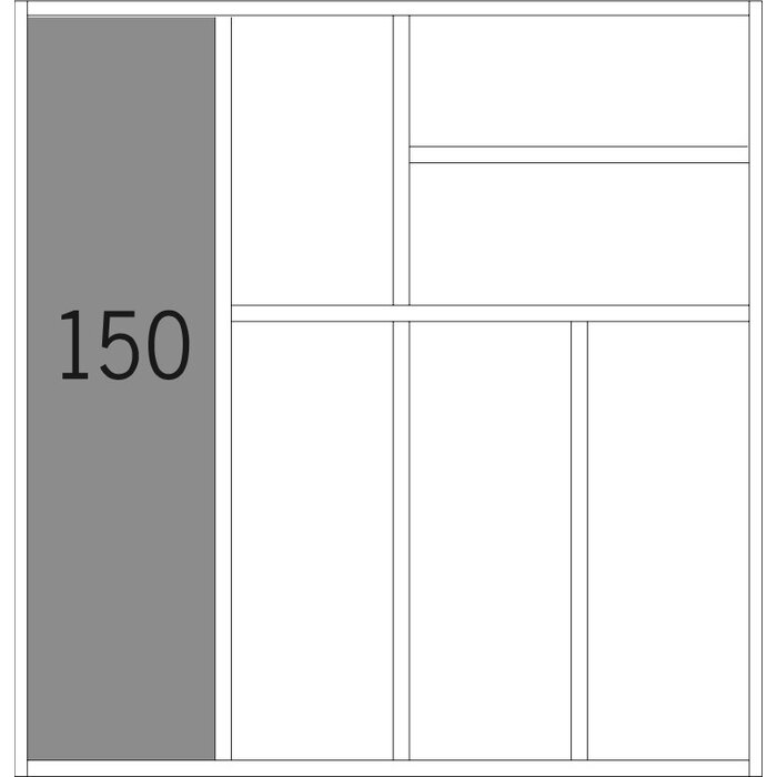 HÄCKER Systemat Bestekindeling essenhout donkergrijs