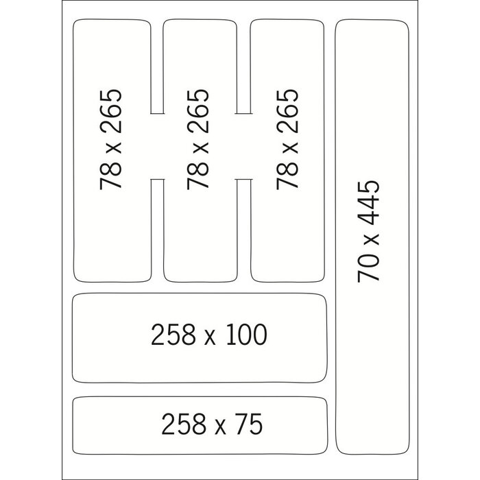 HÄCKER Systemat Bestekindeling kunststof