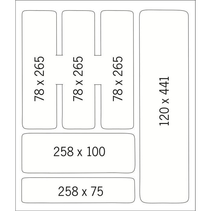 HÄCKER Systemat Bestekindeling kunststof