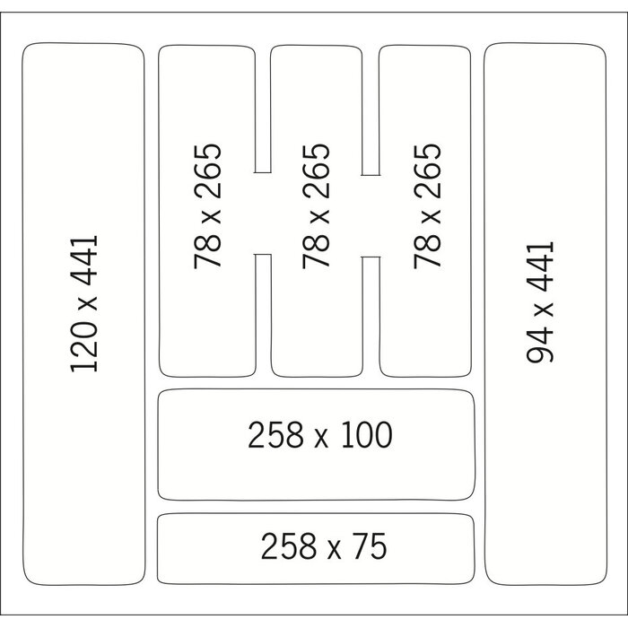 HÄCKER Systemat Bestekindeling kunststof