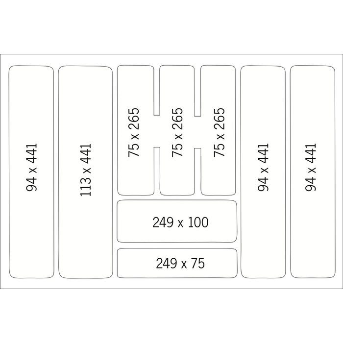 HÄCKER Systemat Bestekindeling kunststof
