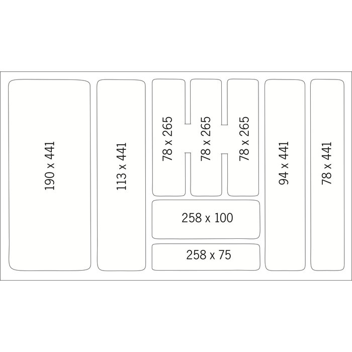 HÄCKER Systemat Bestekindeling kunststof