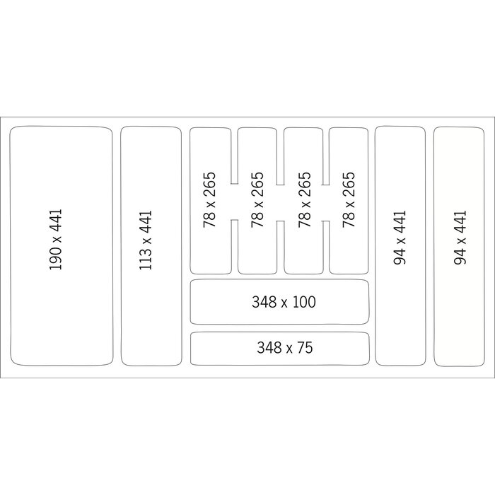 HÄCKER Systemat Bestekindeling kunststof