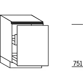 HÄCKER Systemat 'greeploos' Onderkast voorraad