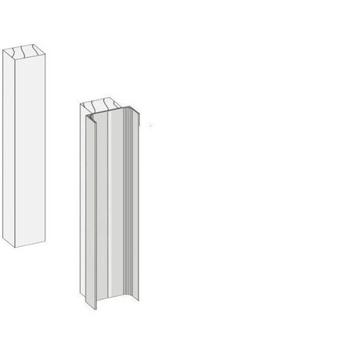 Prog. greeploos verticaal Verticale greep (C-model) met verlichtingsprofiel