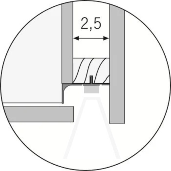 Greeploos Verticale greep (L-model) met verlichtingsprofiel