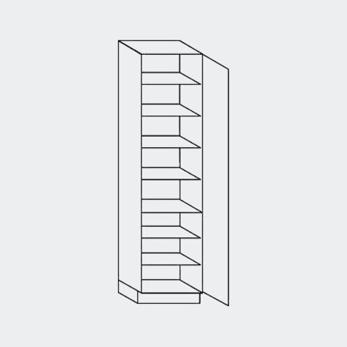 Hoge kasten met handgreep