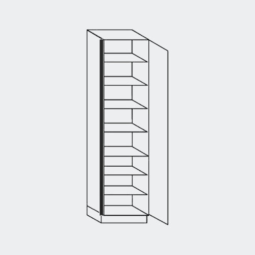 Greeploos met verticale greeplijst