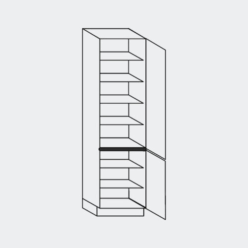 Greeploos met horizontale greeplijst