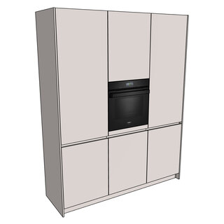 Greeploos Greeploze keukenkastenset 183,2 cm - hoge kasten wandopstelling