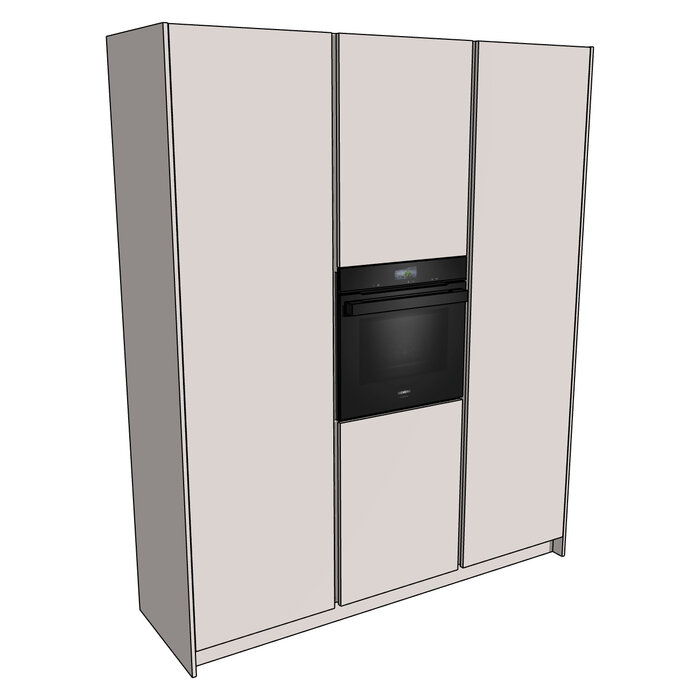 HÄCKER Systemat Greeploze keukenkastenset 188,2 cm - hoge kasten doorlopende deuren