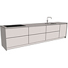 Greeploze keukenkastenset - wandopstelling 363,2 cm