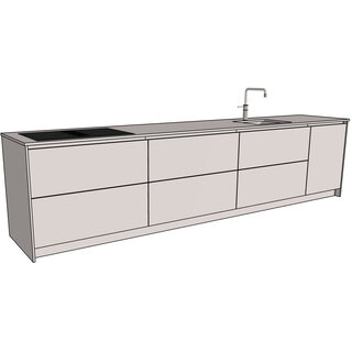 Systemat 'greeploos' Greeploze keukenkastenset - wandopstelling 363,2 cm