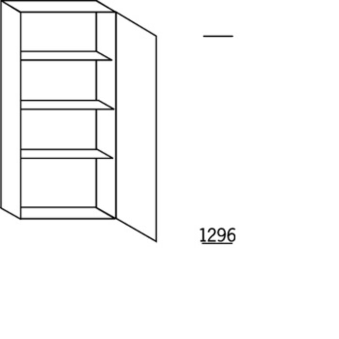 Systemat 'met greep' Opzetkast voor vaatwasser, 1 deur, 3 legplanken