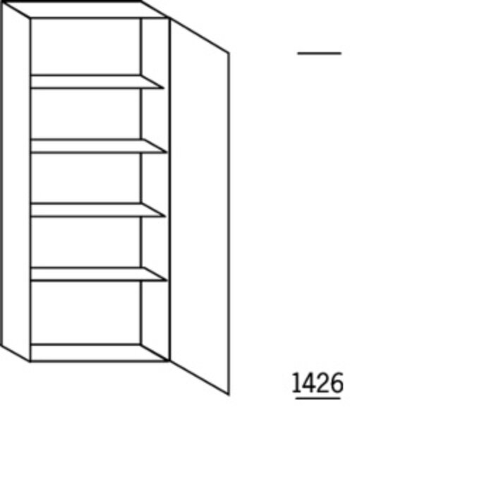 Systemat 'met greep' Opzetkast voor vaatwasser, 1 deur, 4 legplanken
