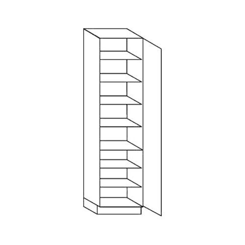 Hoge kasten met greep op front