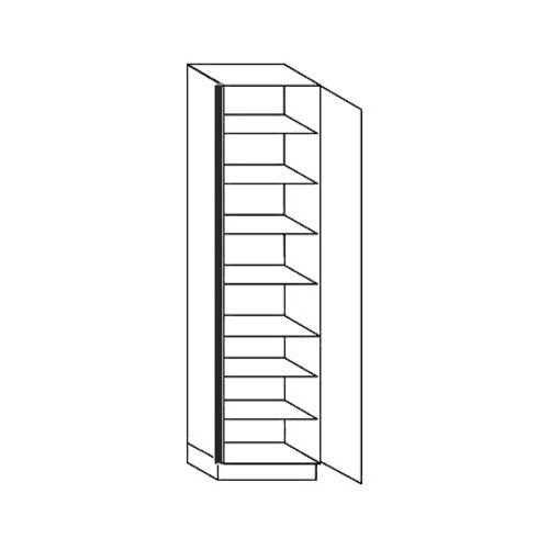 Greeploos met verticale greeplijst