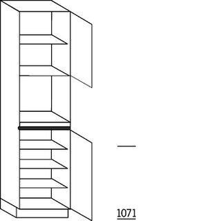 Greeploos Hoge kast voor oven - hoogte 234 cm