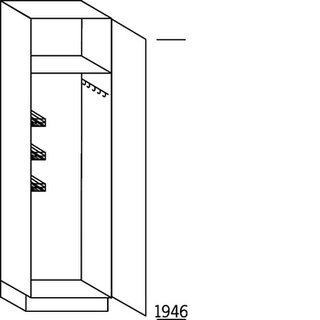 Systemat 'greeploos' Hoge bezemkast – 195 cm