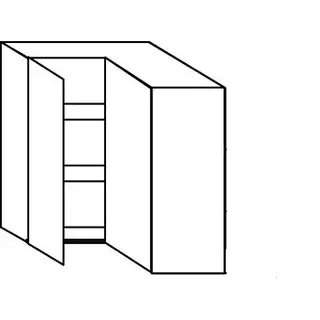 Greeploos Hoekbovenkast - 91 cm