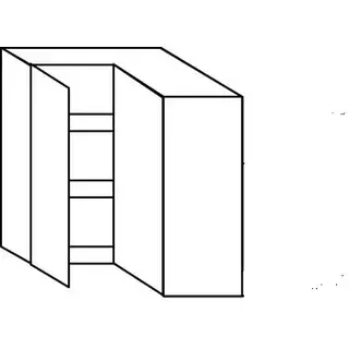 Systemat 'met greep' Hoekbovenkast - 91 cm